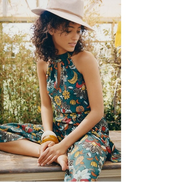 Anthropologie Geneva Halter Wide-Leg Jumpsuit - Picture 6 of 8